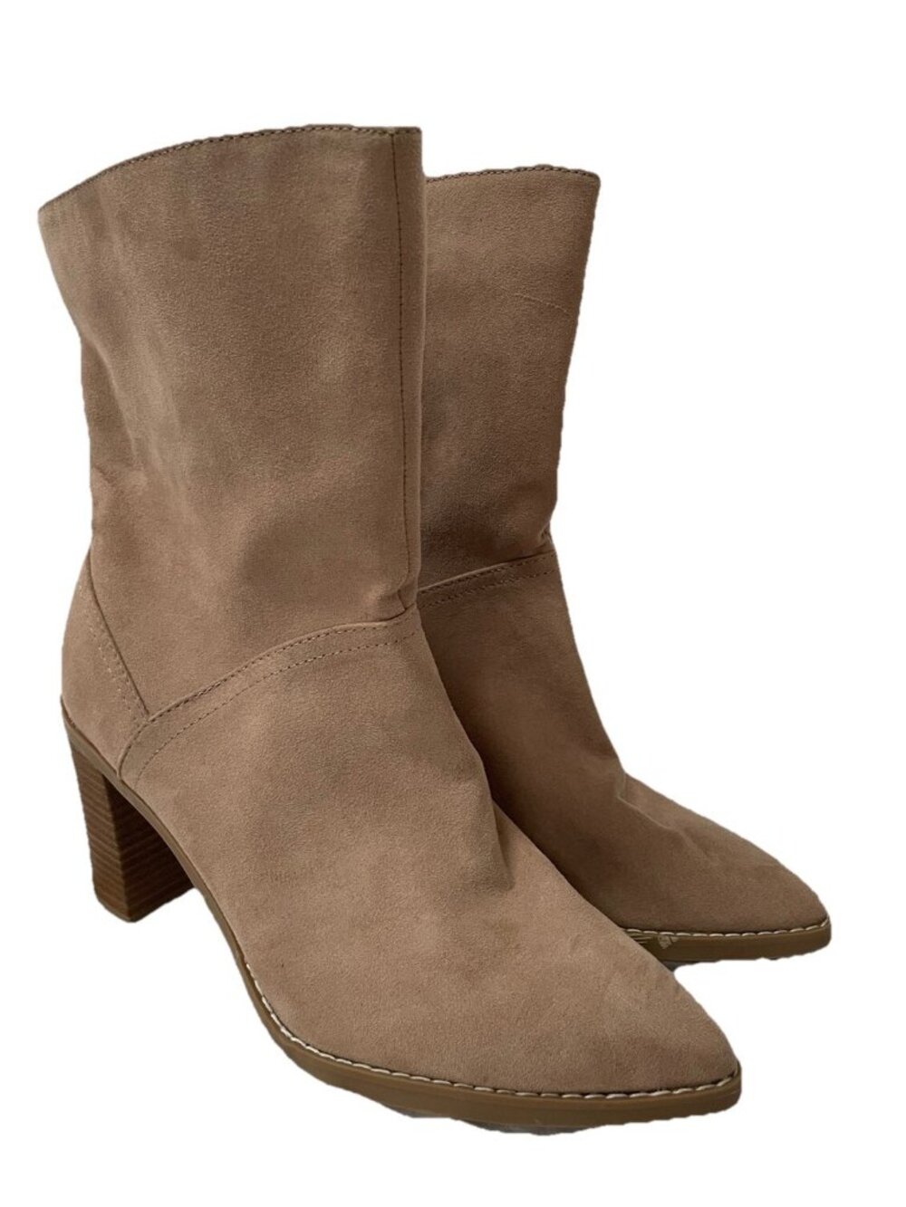 New Universal Thread Heel Boots Taupe Elaine Memory Foam Size 9.5 Tags